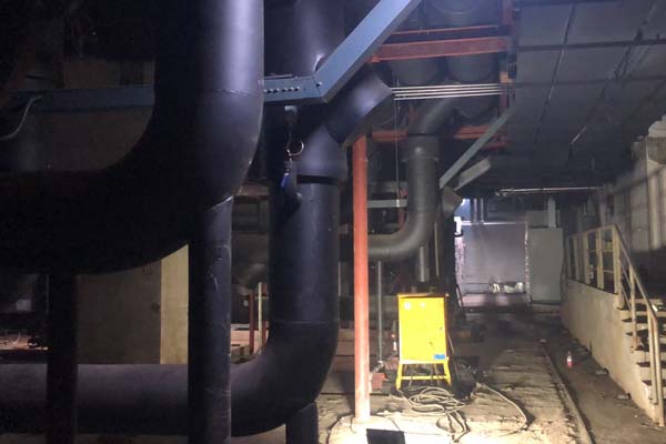 賓館管道橡塑保溫項目現場