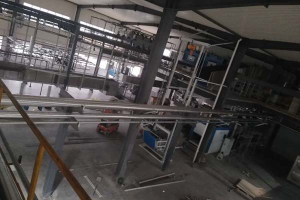 蒸汽管道保溫工程施工現場